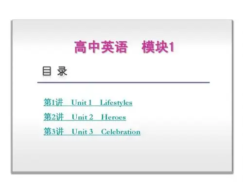 【北师大版】2014届高三英语一轮复习精品课件：模块 1 (全套)