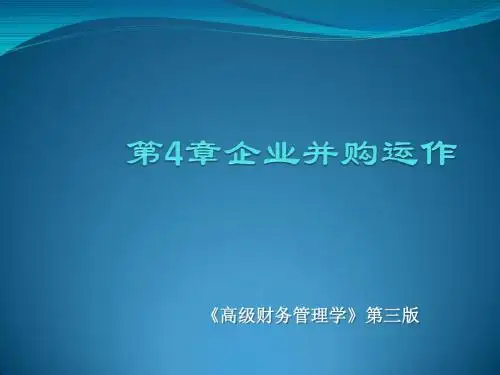 高级财务管理第四章