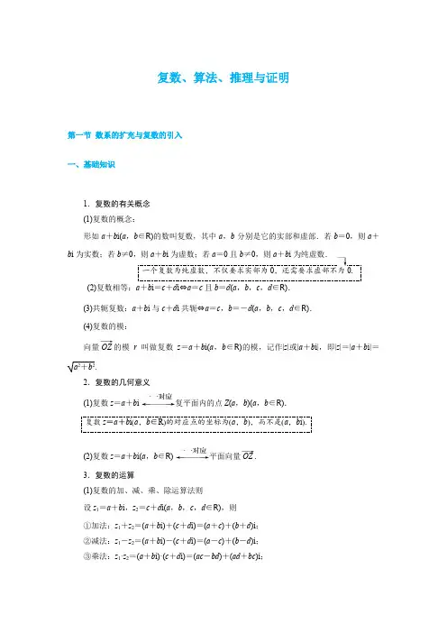 复数、算法、推理与证明