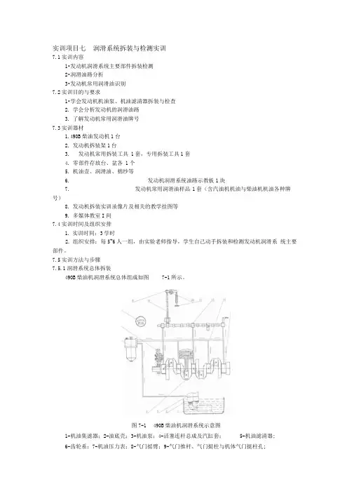 内燃机构造与原理内燃机实训7