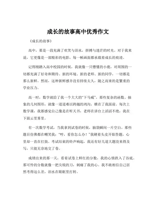 成长的故事高中优秀作文