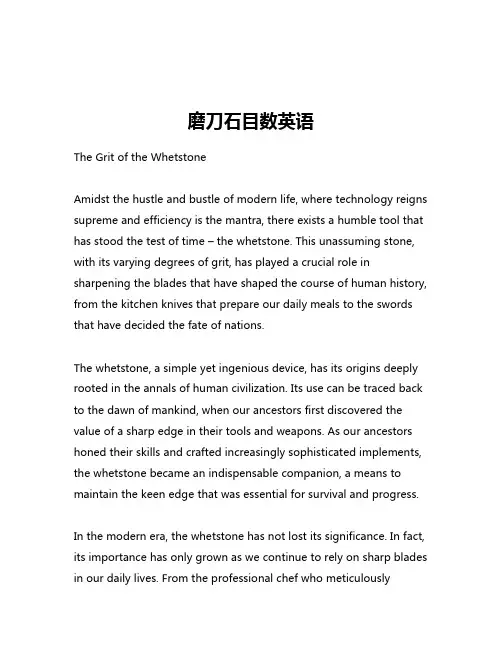 磨刀石目数英语