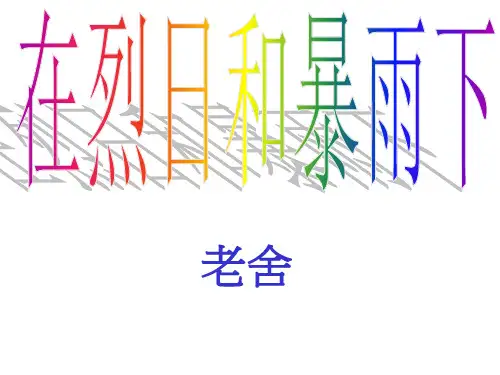 在烈日和暴雨下