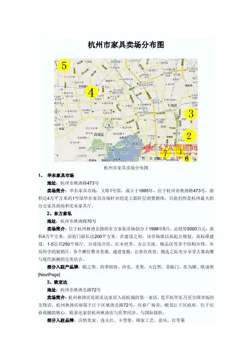 杭州市家具卖场分布图