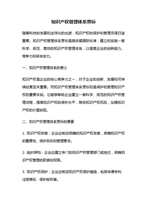 知识产权管理体系贯标