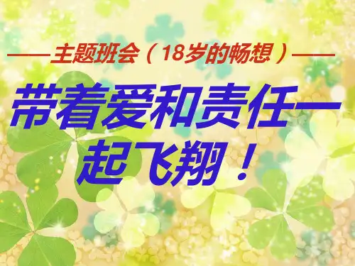 18岁主题班会