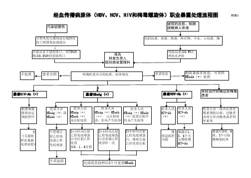 经血传播病原体职业暴露处理流程图