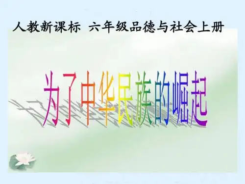 《为了中华民族的崛起》课件