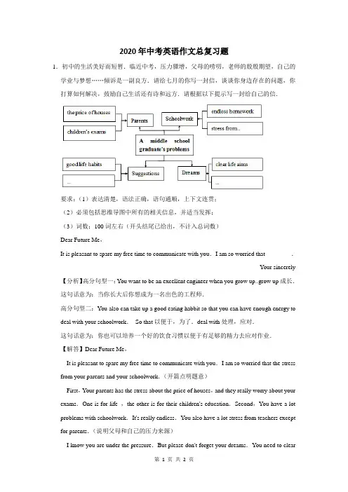 中考英语作文总复习题及答案解析 (94)