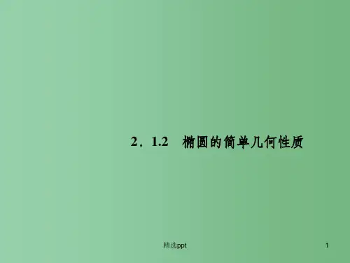 高中数学 2.1.2椭圆的简单几何性质课件 新人教A版选修1-1