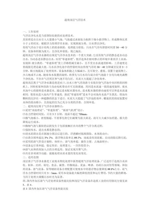 超效浅层气浮技术