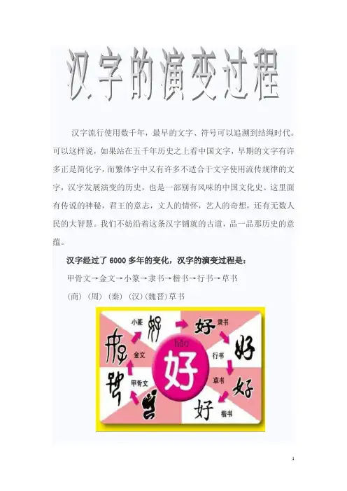 汉字的演变过程