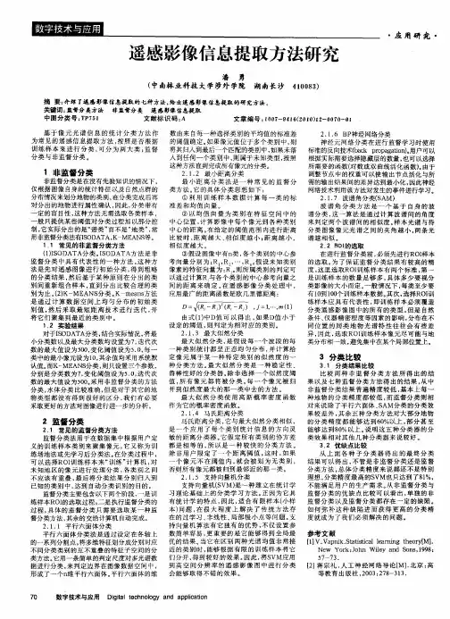 遥感影像信息提取方法研究