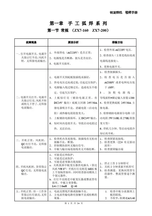 逆变焊机维修手册(Rilon)