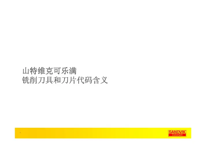 山特维克铣刀刀片代码含义