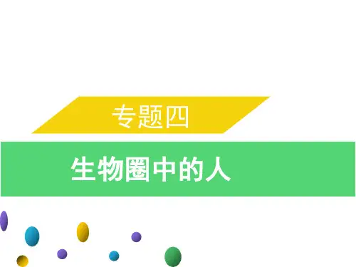 专题四生物圈中的人(思维导图+考纲解读)中考生物总复习