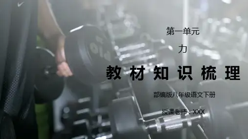人教版八年级下册物理第一单元《力-教材知识梳理》PPT课件