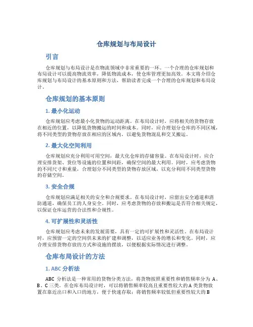 仓库规划与布局设计