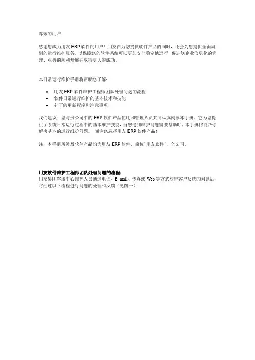用友软件维护