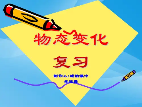 物态变化复习ppt19 人教版优质课件优质课件