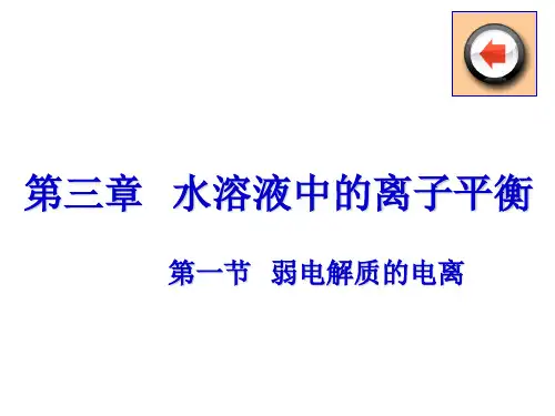 第三章--水溶液中的离子平衡-最新全章精华课件(选修4--新人教版)