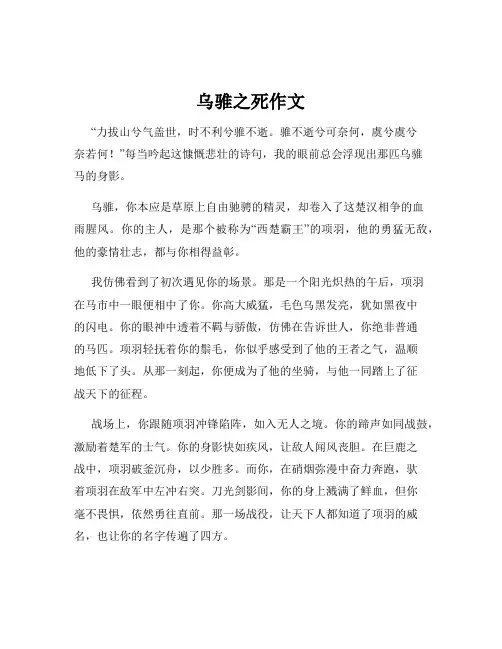 乌骓之死作文