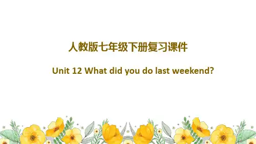 人教版七年级下册 Unit12 What did you do last weekend PPT课件