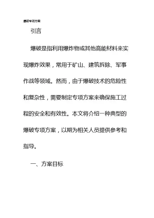 爆破专项方案