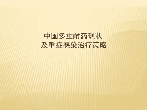 中国多重耐药现状及重症感染治疗策略ppt课件
