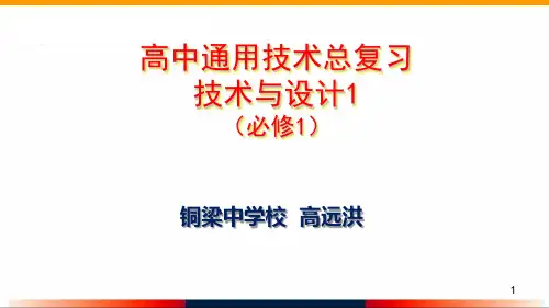 005通用技术必修1-第五讲-技术设计1-专题练习-总复习ppt课件