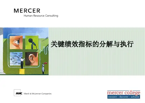 关键绩效指标的分解与执行-美世咨询(简化版)-转发