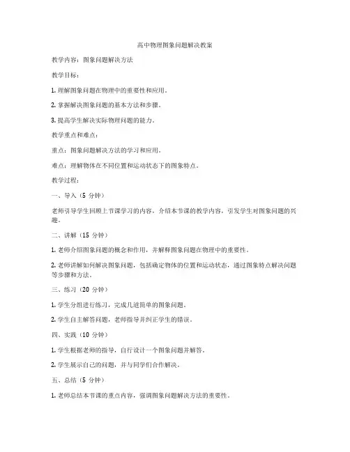 高中物理图象问题解决教案