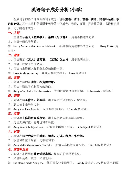 20：(学生上课)英语句子成分分析(小学)