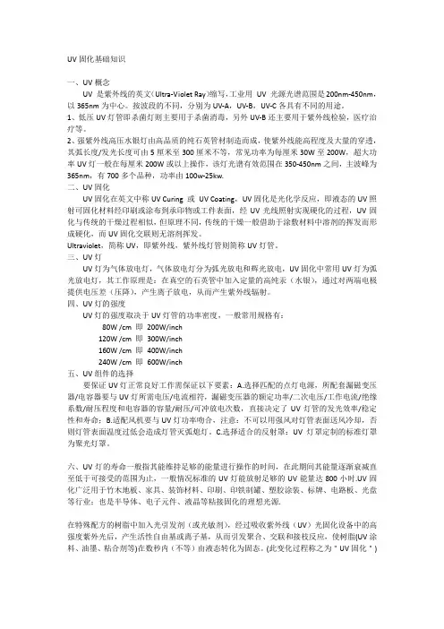 UV固化基础知识