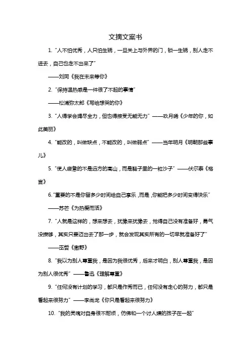 文摘文案书
