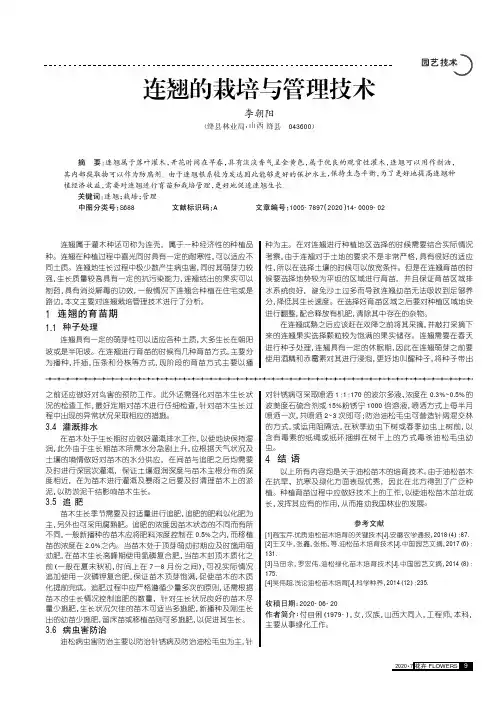 连翘的栽培与管理技术