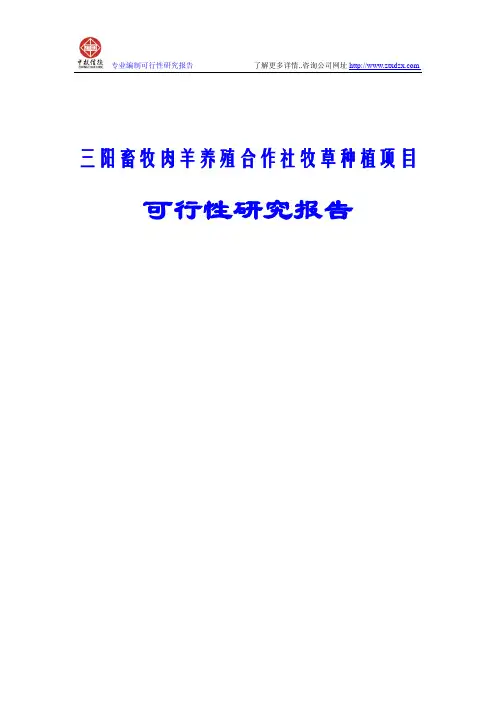 牧草种植项目可行性研究报告
