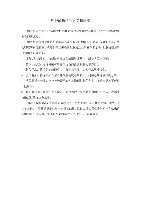 明胶酶谱法