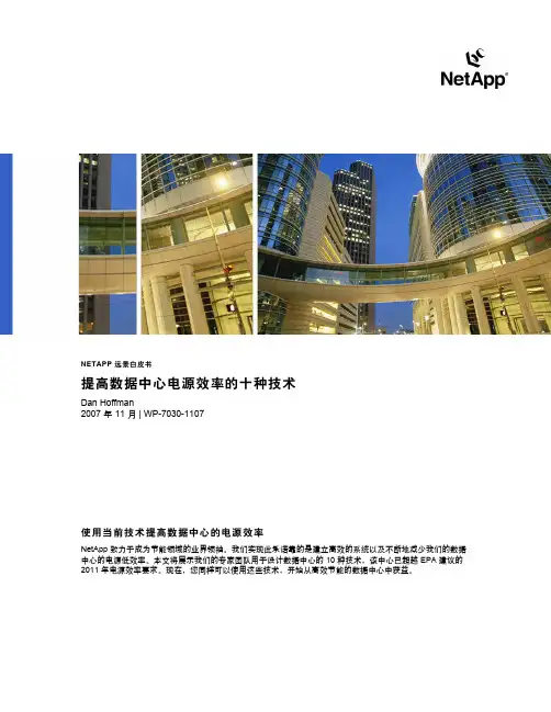 白皮书-提高数据中心电源效率的十种技术