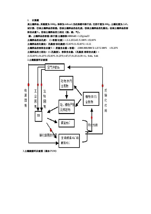 环境土壤计算题