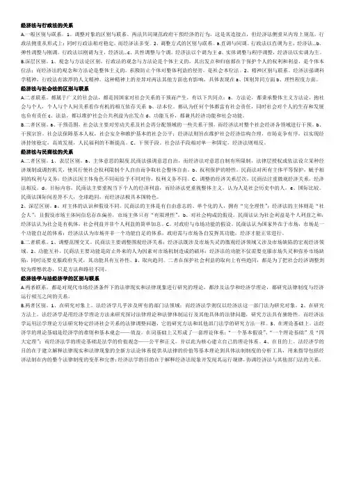 经济法与行政法的关系