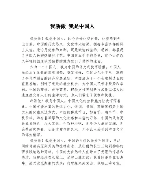 我骄傲 我是中国人