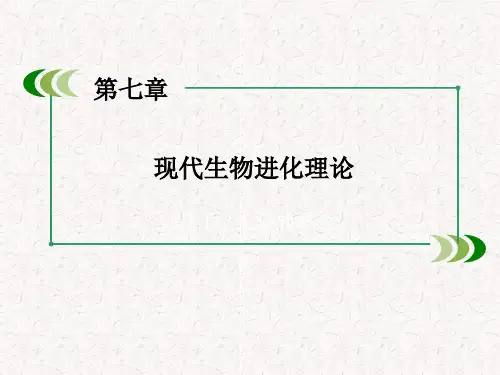 2019届 一轮复习人教版 现代生物进化理论的主要内容 课件