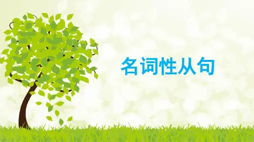 名词性从句课件-2025届高考英语一轮复习语法专项