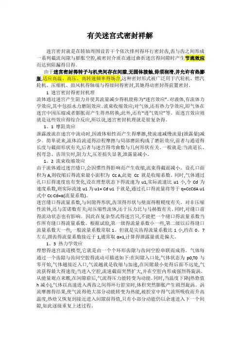 有关迷宫式密封祥解