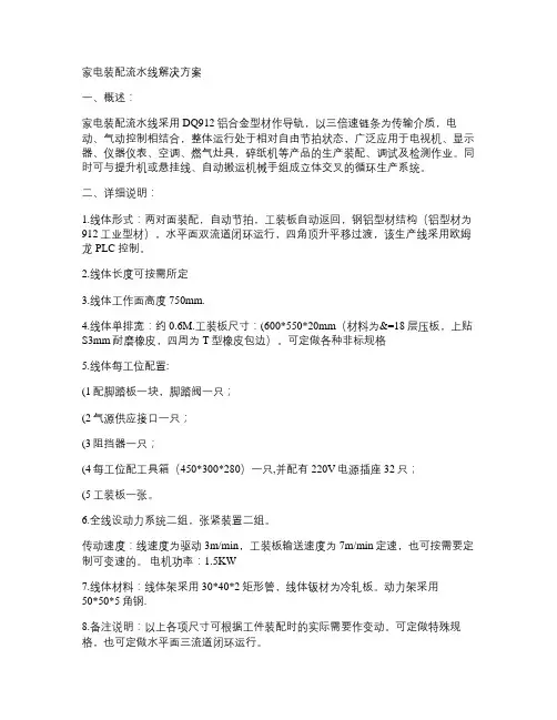 家电装配流水线解决方案.