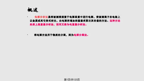 第十二章电解与库仑分析法PPT课件