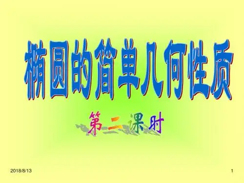椭圆几何性质的应用PPT课件