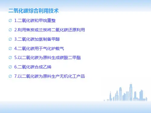 二氧化碳综合利用技术汇总