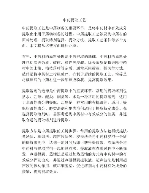 中药提取工艺